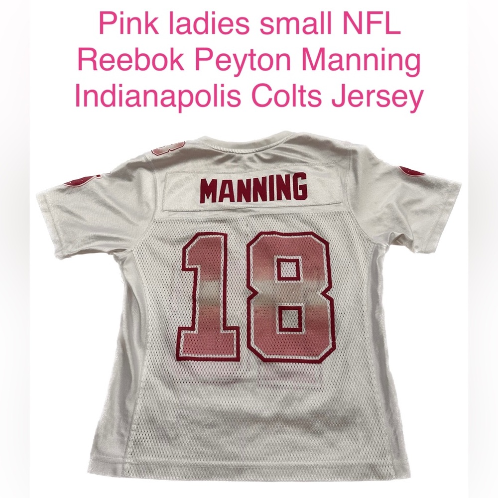 NFL Reebok Peyton Manning Indianapolis Colts 18 Jersey pink ladies small
